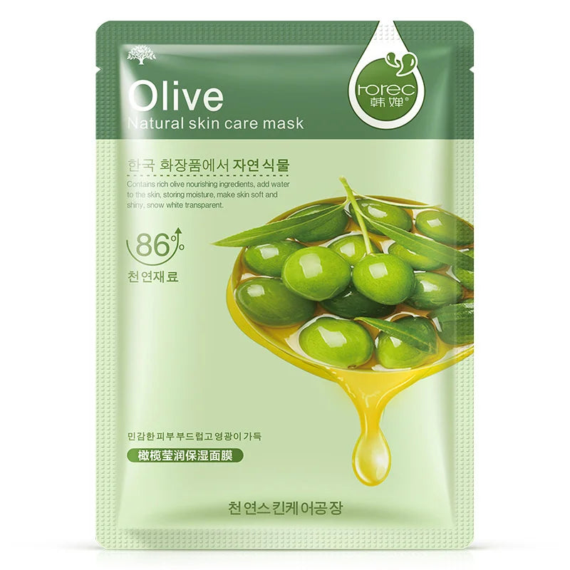Natural Fruit Facial Sheet Masks – Hydrating, Oil-Control, Moisturizing Skincare with Blueberry, Cucumber, Pomegranate & Aloe