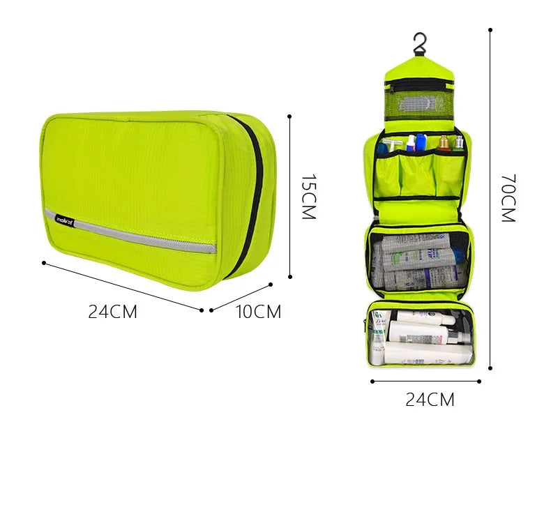 Large Waterproof Travel Makeup Bag – Unisex Cosmetic Organizer Case & Toiletry Pouch
