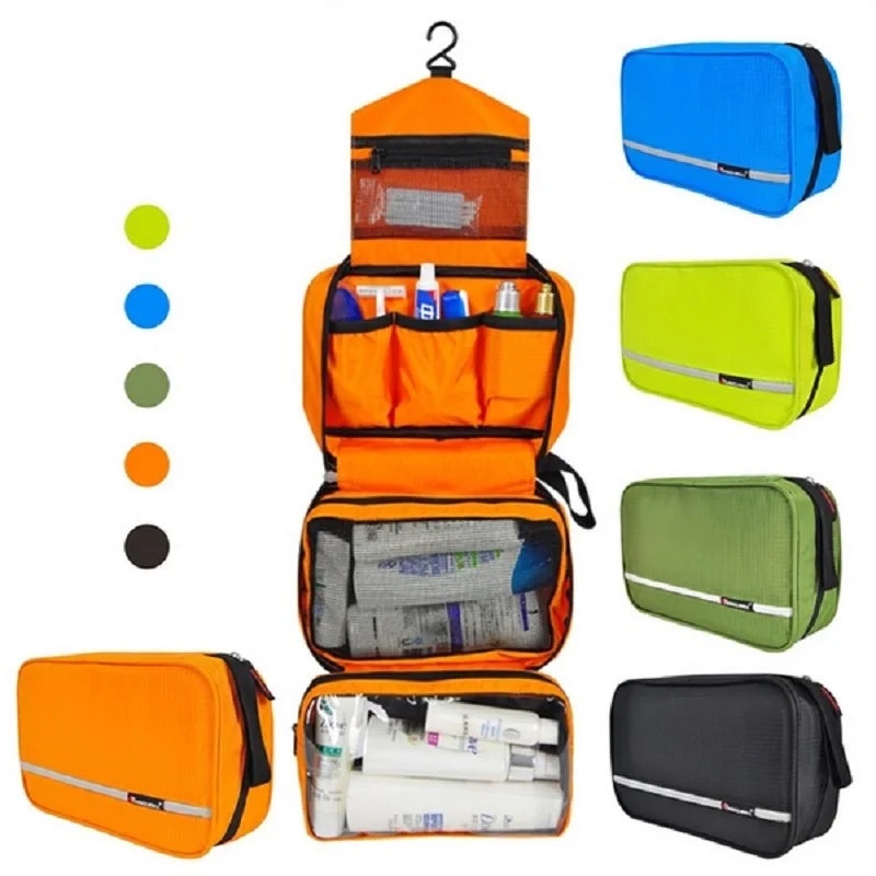 Large Waterproof Travel Makeup Bag – Unisex Cosmetic Organizer Case & Toiletry Pouch