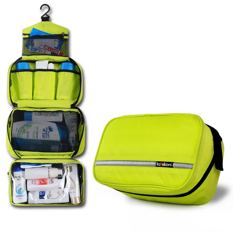 Large Waterproof Travel Makeup Bag – Unisex Cosmetic Organizer Case & Toiletry Pouch