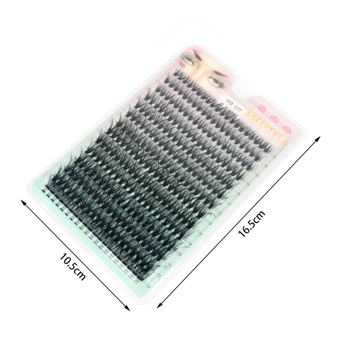 280 PCS DIY Lash Clusters – Individual Eyelash Extensions 10D/20D/30D/40D D Curl 9–16mm