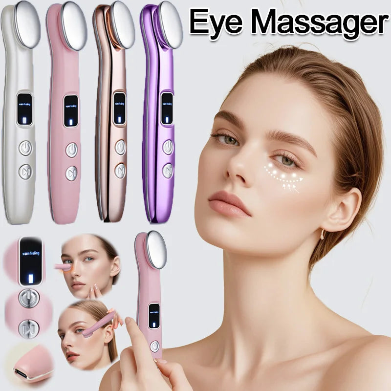Portable Rechargeable Eye Massager Pen – Adjustable Vibration to Relieve Eye Fatigue & Strain