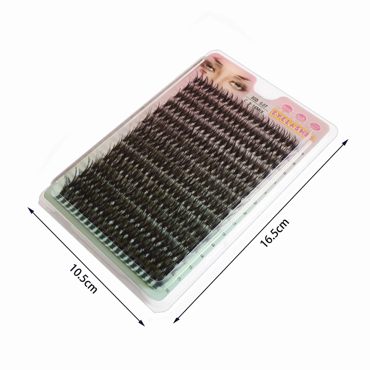 280 PCS DIY Lash Clusters – Individual Eyelash Extensions 10D/20D/30D/40D D Curl 9–16mm