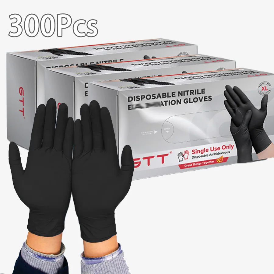 200/400 PCS Black Disposable Neoprene Gloves Powder Free Latex Free Cleaning Gloves