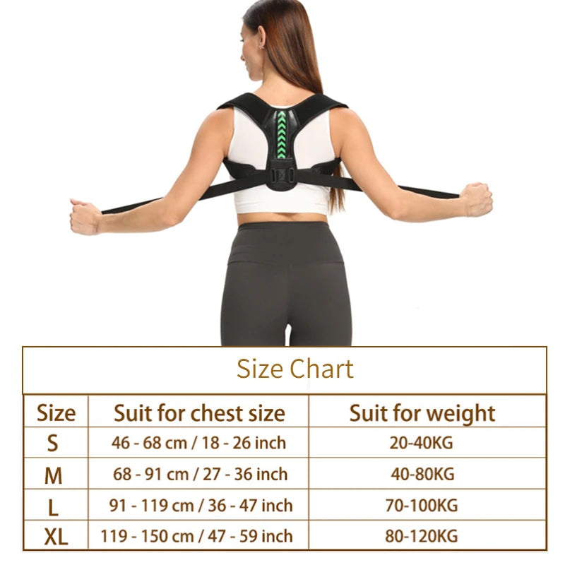 Adjustable Back & Shoulder Posture Corrector – Clavicle and Spine Support Belt for Better Posture, Neck & Upper Back Brace for Home, Office, and Sports