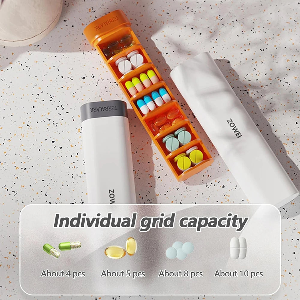 Weekly Pill Organizer – 7-Day Travel Pill Case | Compact & Cute Pill Holder for Vitamins, Supplements & Medication