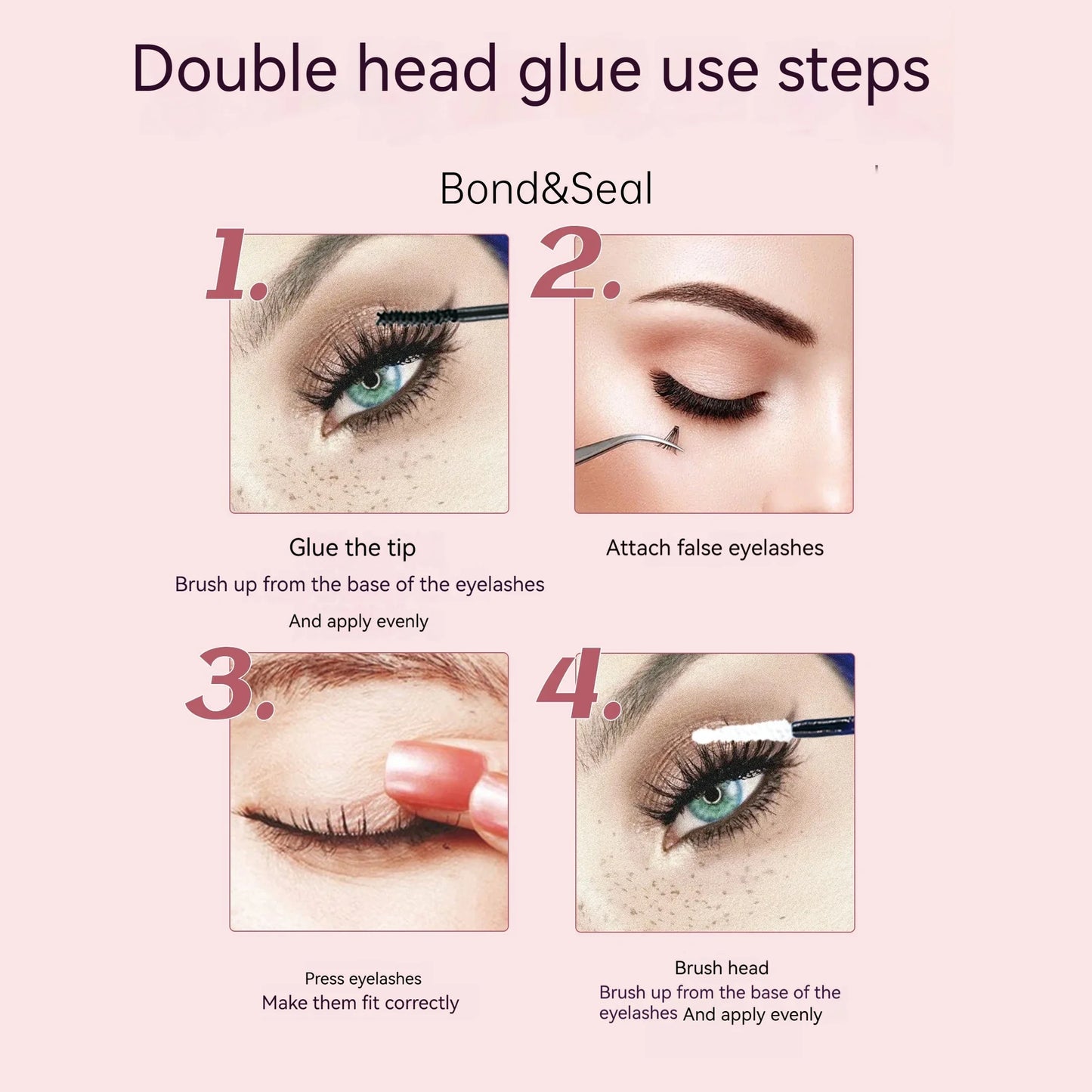 200 PCS Cluster Eyelashes with Lash Bond & Seal – DIY Lash Extension Kit with Glue and Accessories