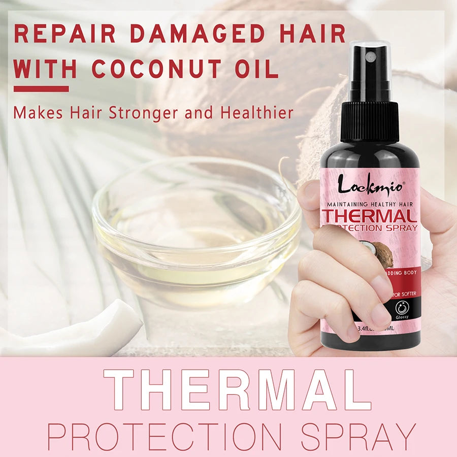 Thermal Protection Spray for Hair – Heat Protectant Serum with UV Defense, Moisturizing Leave-In Conditioner for Women