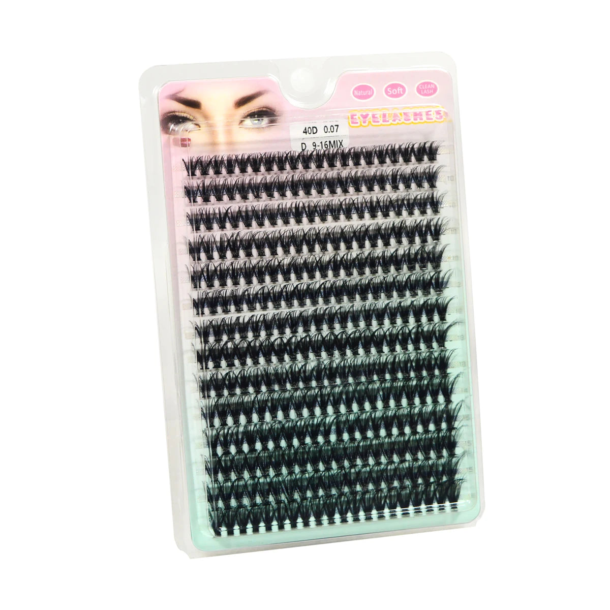 280 PCS DIY Lash Clusters – Individual Eyelash Extensions 10D/20D/30D/40D D Curl 9–16mm