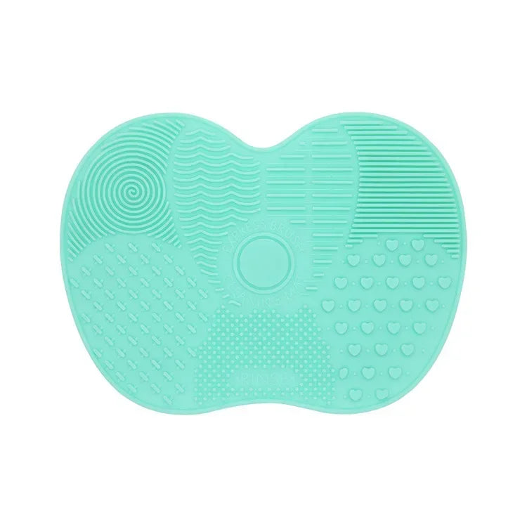 Silicone Makeup Brush Cleaning Mat – Colorful Textured Scrubber Pad for Deep Cleaning Cosmetic Brushes