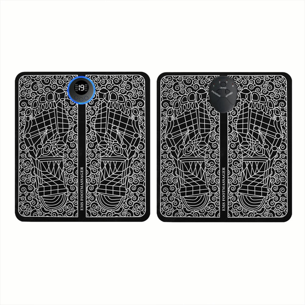 Electric EMS Foot Massager Pad – Muscle Stimulator Massage Mat, USB Rechargeable, for Foot Relaxation & Circulation Improvement