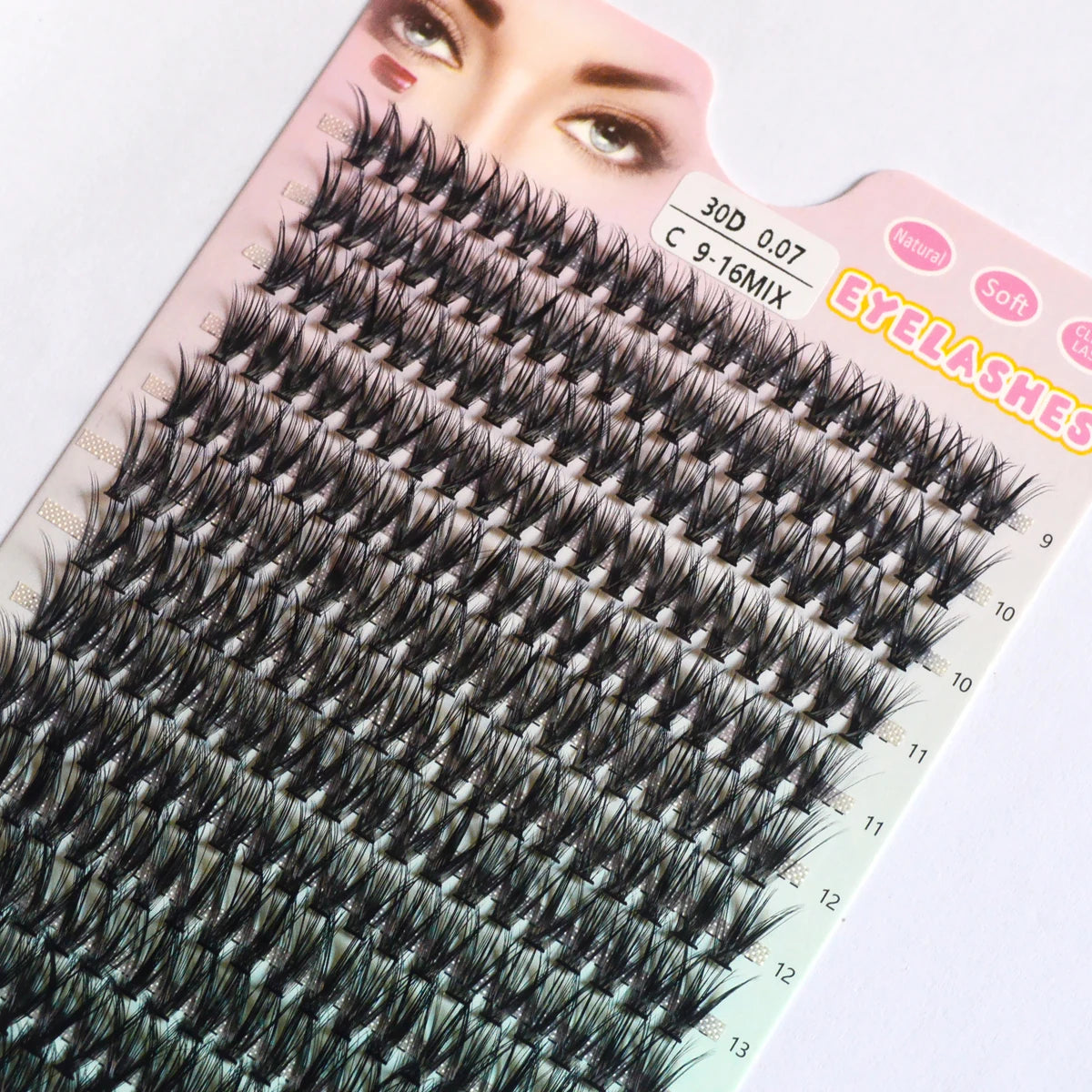 280 PCS DIY Lash Clusters – Individual Eyelash Extensions 10D/20D/30D/40D D Curl 9–16mm