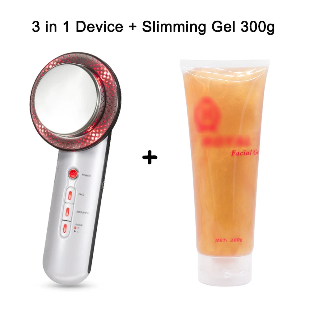 3-in-1 Ultrasonic Body Massager & Skin Firming Device – Microcurrent & Infrared