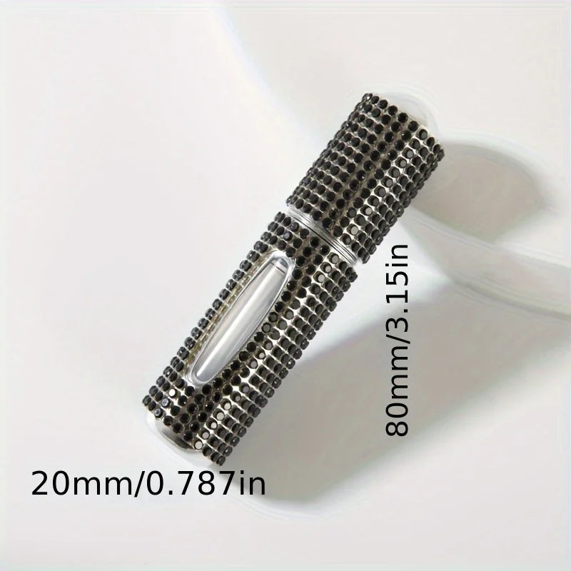Luxury Diamond-Encrusted Refillable Perfume Atomizer – 5ml Portable Travel Spray Bottle