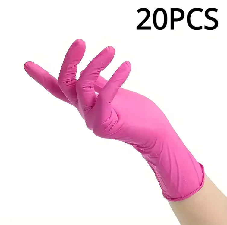 Multi-Color Nitrile Disposable Gloves – Latex-Free, Waterproof, Durable Household Cleaning Gloves (XS/S/M/L Sizes Available)