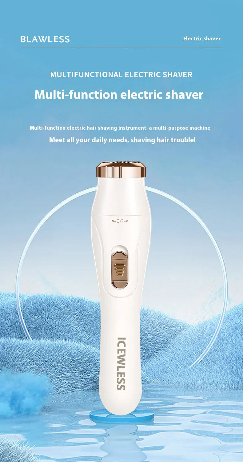 Electric Hair Trimmer for Women – Waterproof, Painless Razor for Bikini, Arms, Legs, and Face Hair Removal