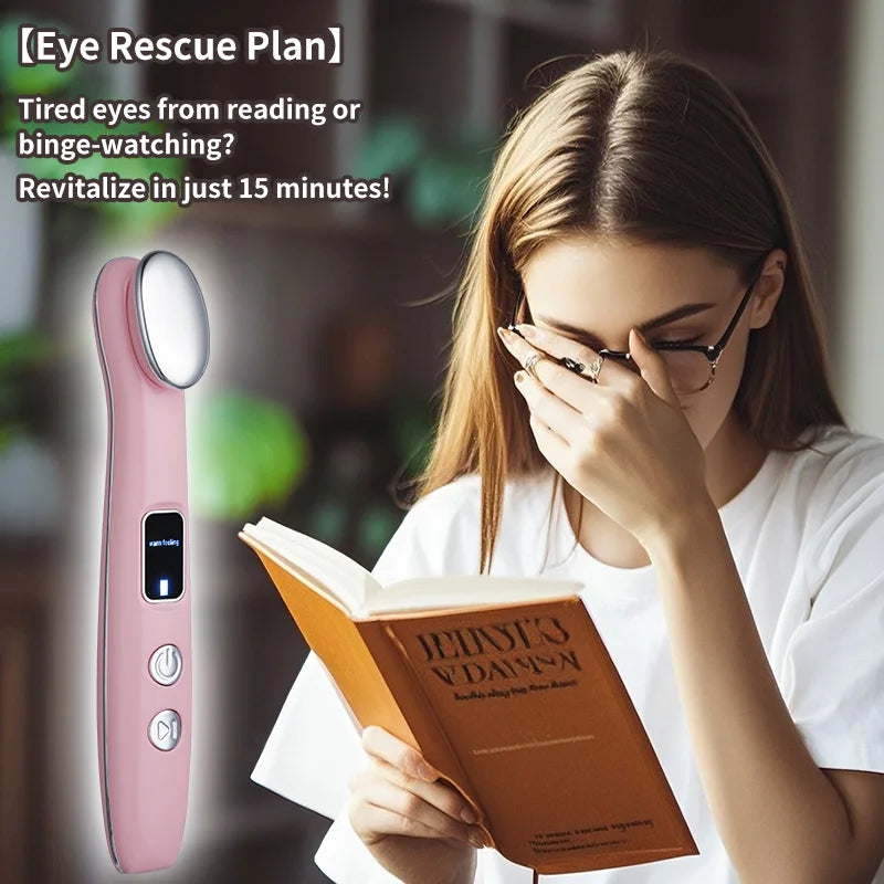 Portable Rechargeable Eye Massager Pen – Adjustable Vibration to Relieve Eye Fatigue & Strain