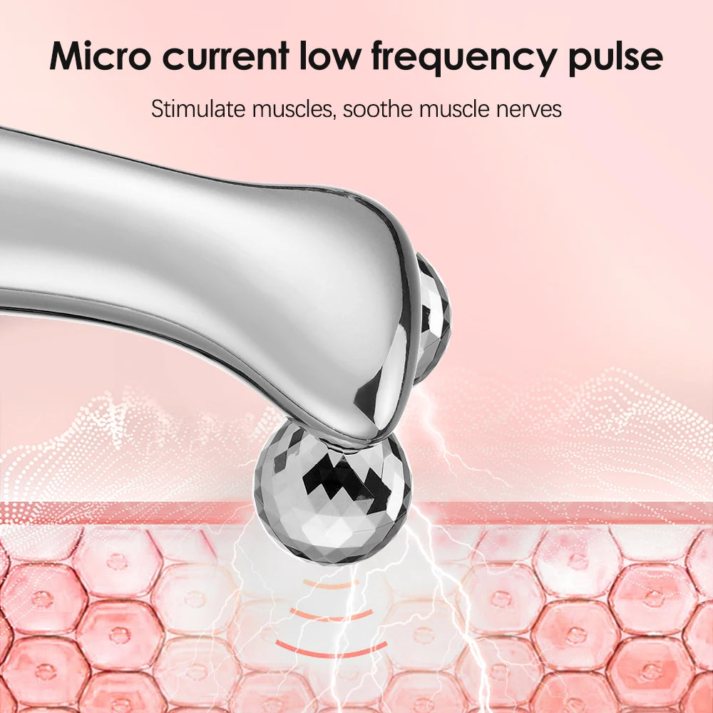 Rechargeable Facial & Body Massager with LED Display – Microcurrent Vibration Tool for Relaxation and Skincare