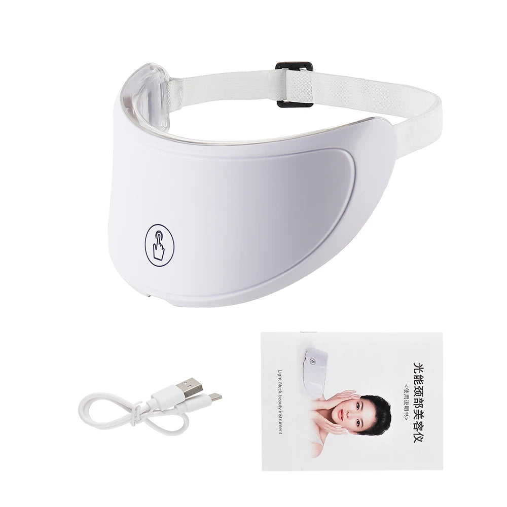 Rechargeable 7-Color LED Facial & Neck Beauty Massager – Skin Rejuvenation & Toning Device