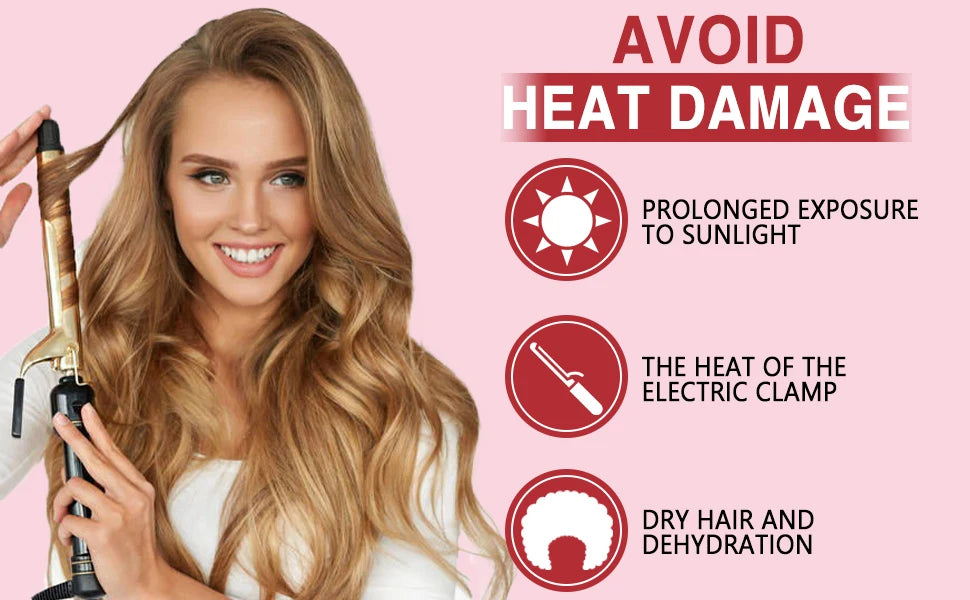 Thermal Protection Spray for Hair – Heat Protectant Serum with UV Defense, Moisturizing Leave-In Conditioner for Women