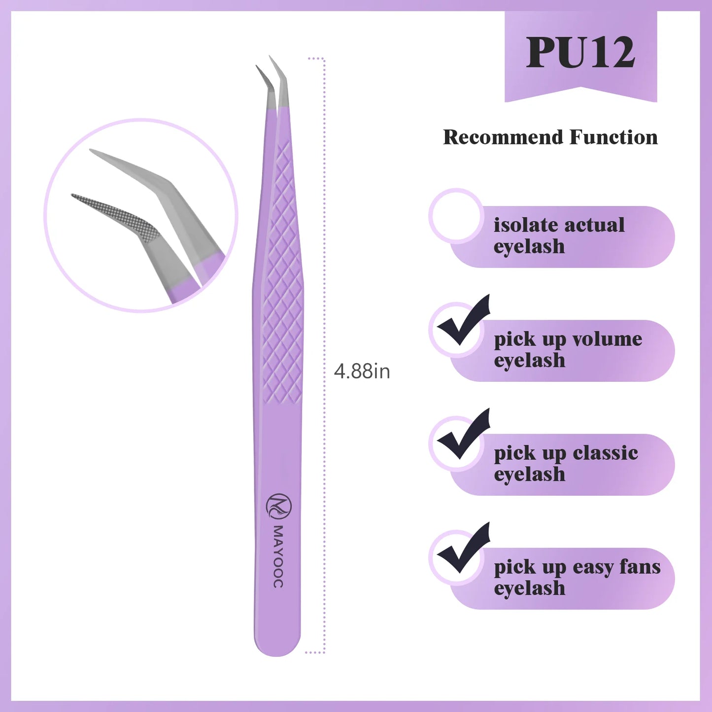 Eyelash Extension Tweezers with Fiber Tips – High-Precision, Anti-Static Lash Tools for Makeup Artists