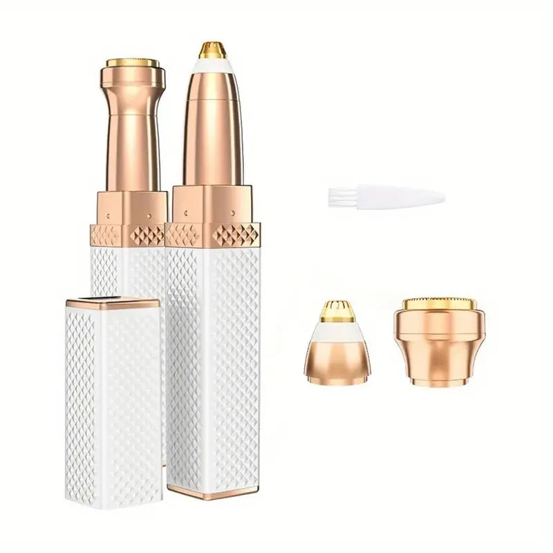 1PC Rechargeable 2-in-1 Eyebrow Razor & Facial Hair Shaver with LED Light – Painless Peach Fuzz, Eyebrow, Lip & Facial Hair Remover