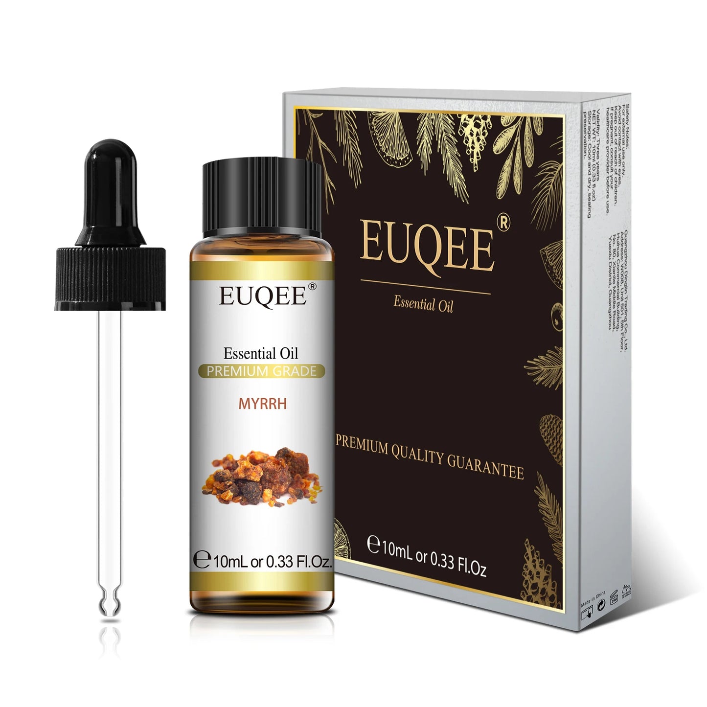 EUQEE 10ml Natural Plant Essential Oil with Dropper – Pure Lavender, Jasmine, Eucalyptus, Vanilla Oils for Diffuser, Humidifier, Aromatherapy