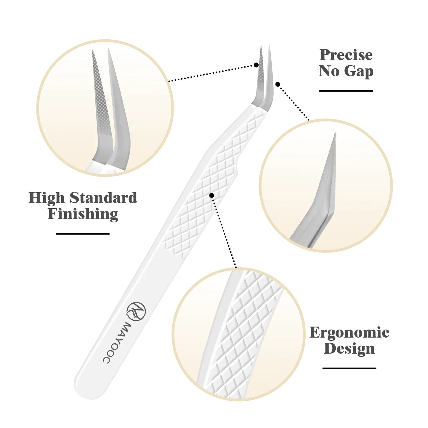 Eyelash Extension Tweezers with Fiber Tips – High-Precision, Anti-Static Lash Tools for Makeup Artists