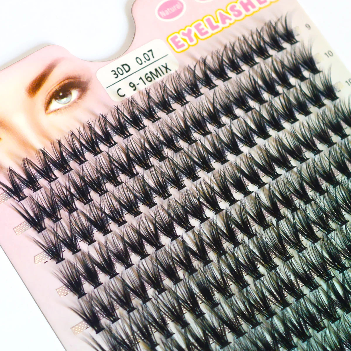 280 PCS DIY Lash Clusters – Individual Eyelash Extensions 10D/20D/30D/40D D Curl 9–16mm