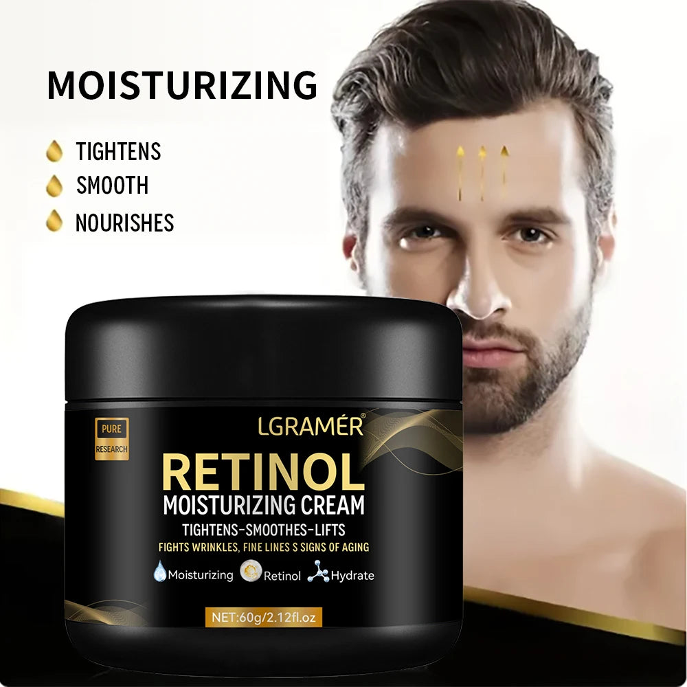 Men’s Retinol Face Moisturizer – Anti-Wrinkle, Anti-Aging, Pore Minimizing, Whitening & Smoothing Cream