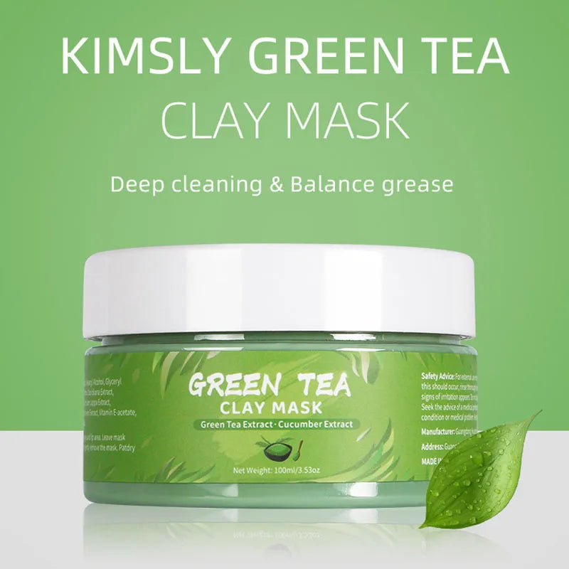 Turmeric, Green Tea, Rose & Avocado Clay Facial Mask – Hydrating, Brightening & Blackhead Removal Mud Skincare Treatment