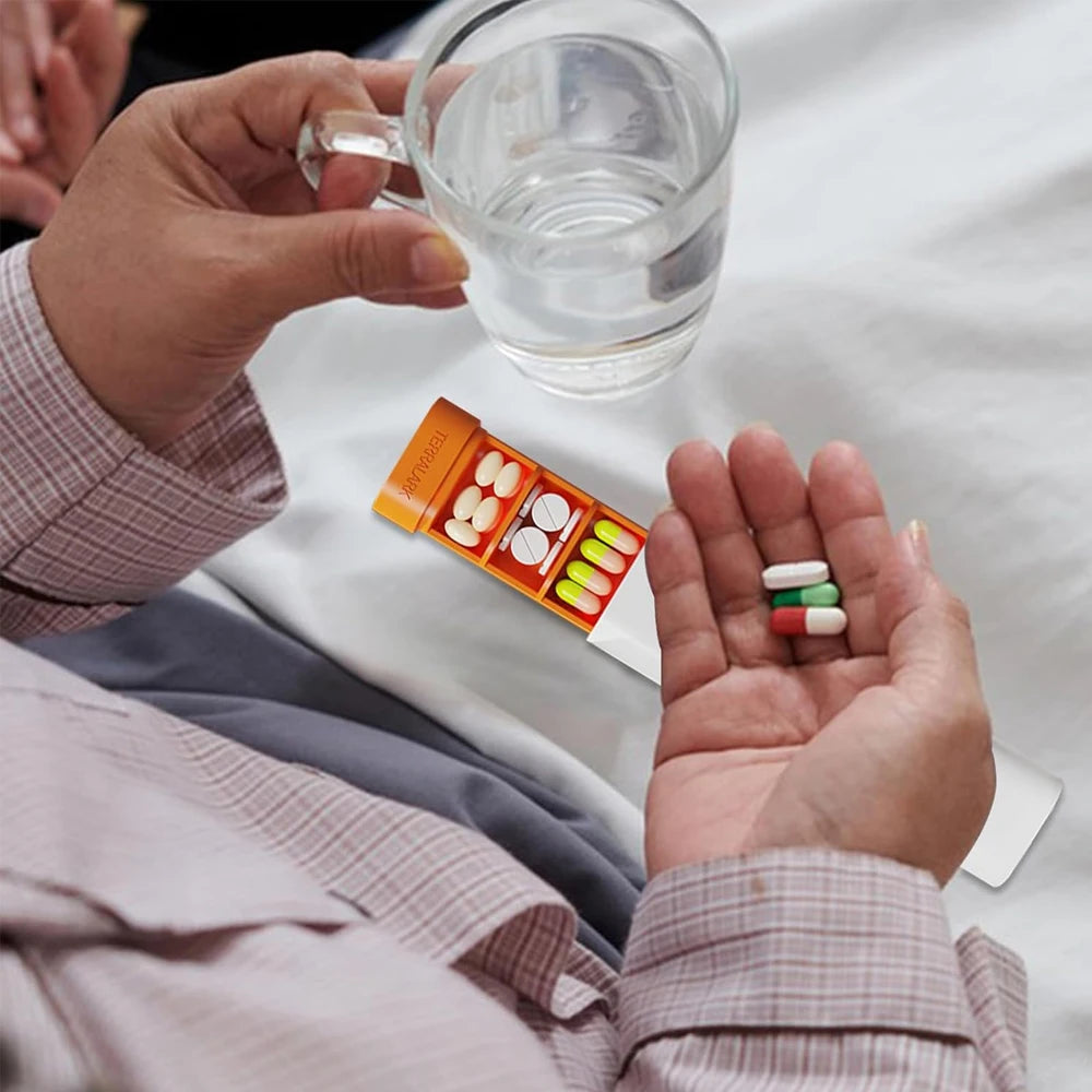 Weekly Pill Organizer – 7-Day Travel Pill Case | Compact & Cute Pill Holder for Vitamins, Supplements & Medication