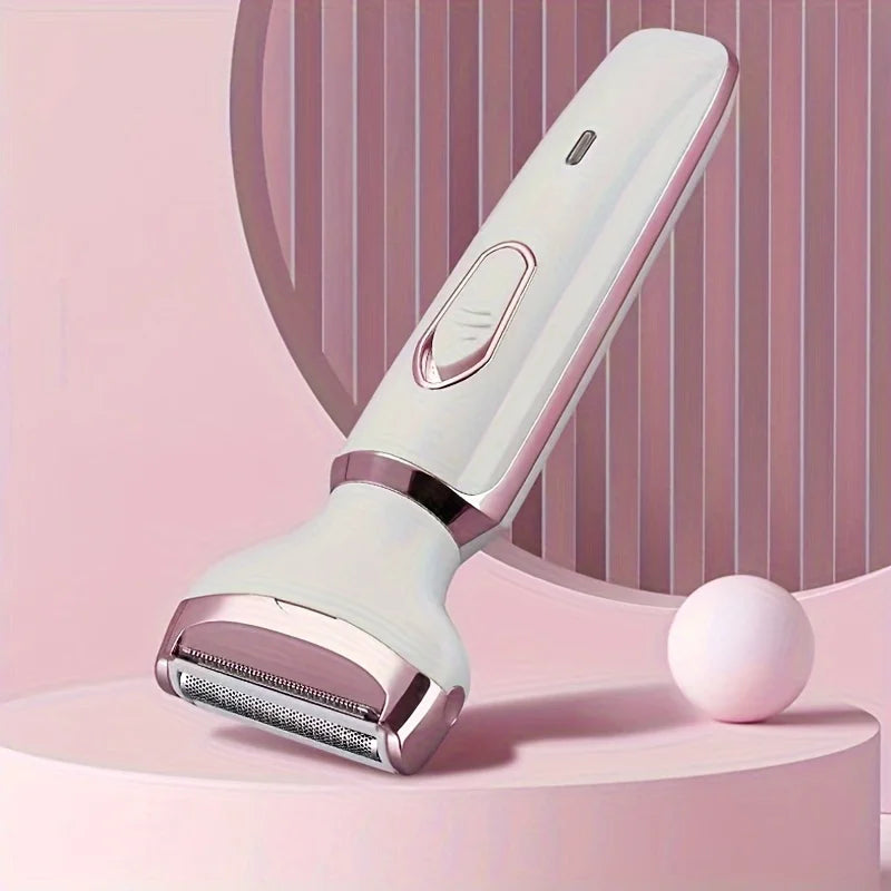 4-in-1 Rechargeable Electric Shaver for Women – Body, Bikini, Underarm, Face & Eyebrow Trimmer, Portable Hair Removal Razor
