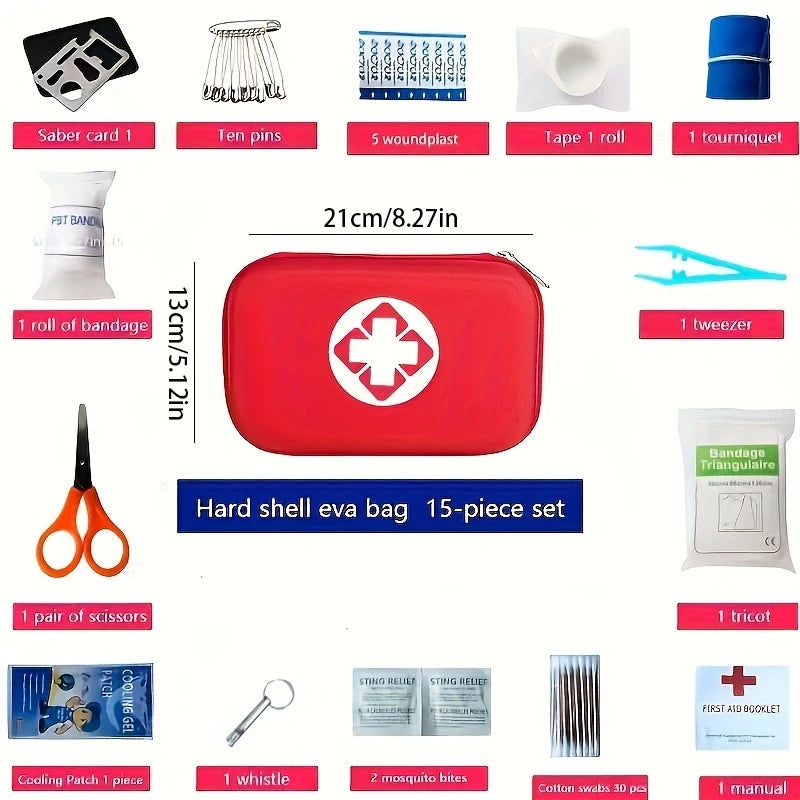 Multi-Purpose First Aid Kit – Portable Emergency Medical Kit for Outdoor, Hunting, Hiking, and Camping