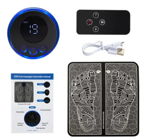 Electric EMS Foot Massager Pad – Muscle Stimulator Massage Mat, USB Rechargeable, for Foot Relaxation & Circulation Improvement