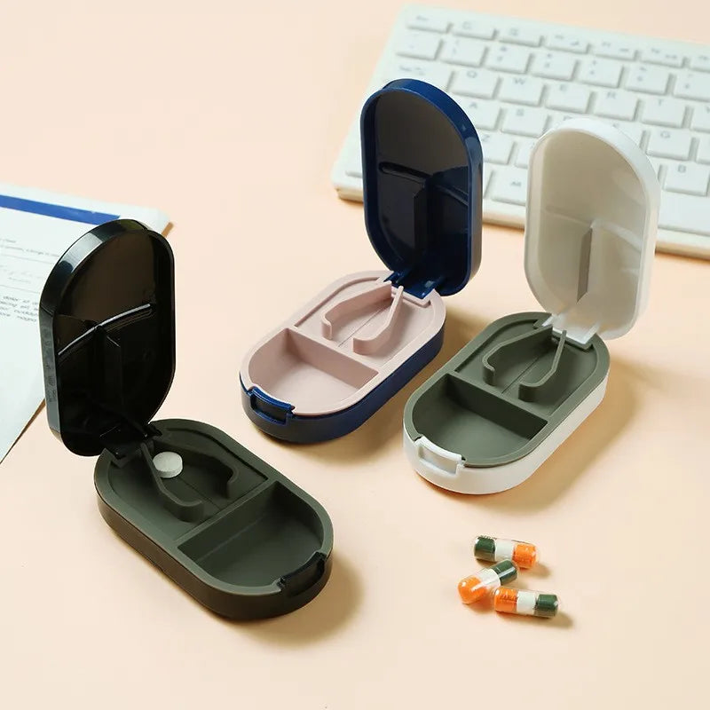 1pc Pill Cutter and Splitter – Stainless Steel Blade for Cutting Small or Large Pills in Half – Compact, Travel-Friendly Tablet Slicer