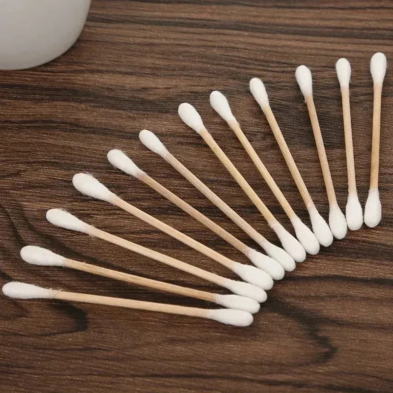 500 Double-Ended Cotton Swabs – 5 Packs of 100 | Baby-Safe Ear Cleaning Sticks & Multi-Purpose Hygiene Tools
