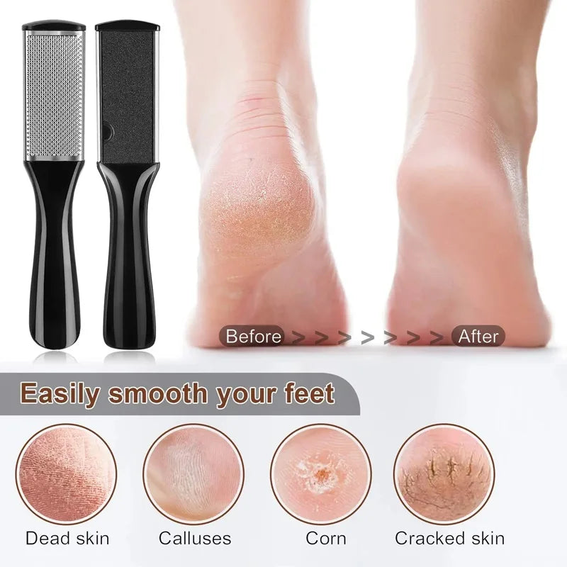 27PCS Pedicure & Manicure Foot Care Kit – Stainless Steel Tools for Callus Removal, Peeling, Exfoliating & Foot Scrubbing