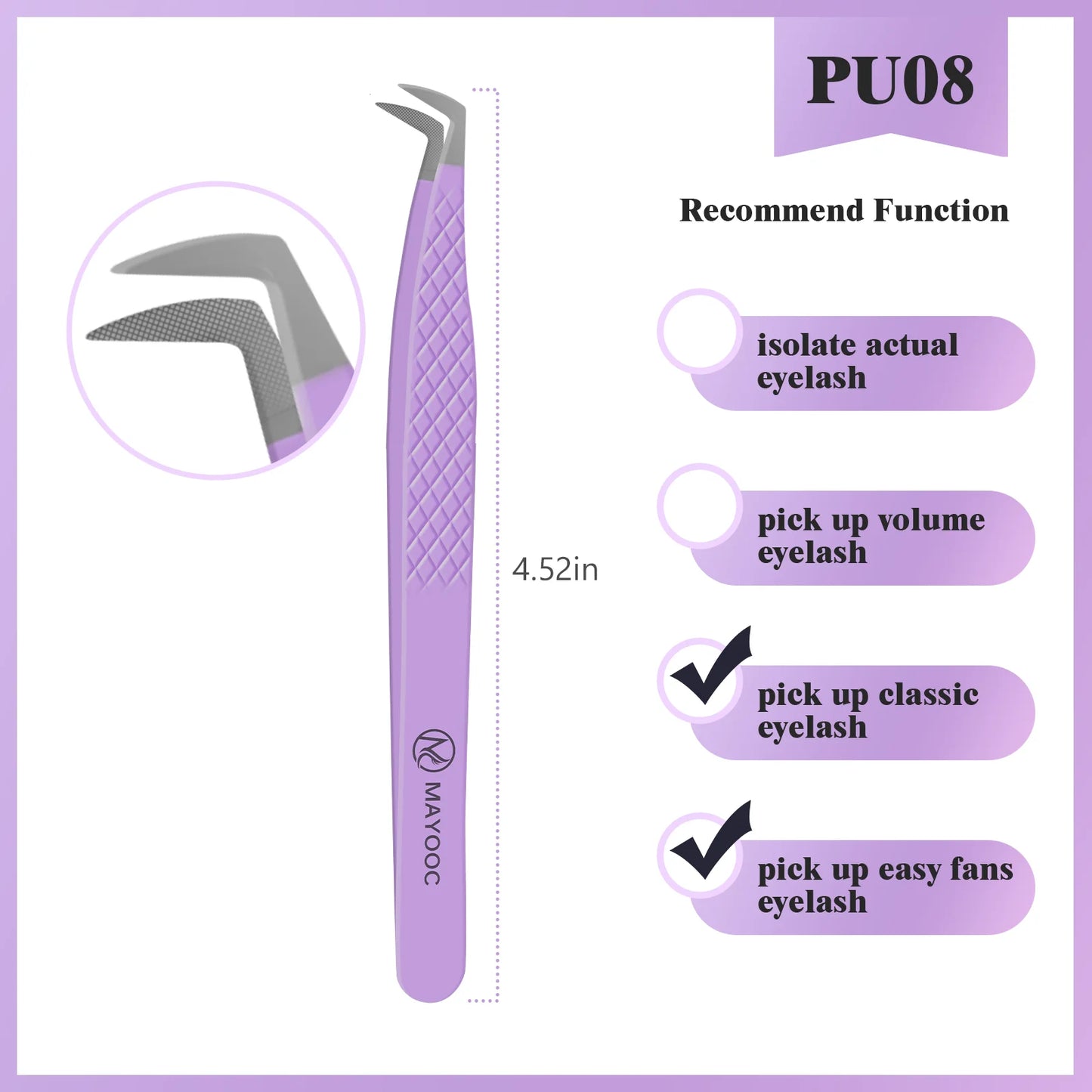Eyelash Extension Tweezers with Fiber Tips – High-Precision, Anti-Static Lash Tools for Makeup Artists