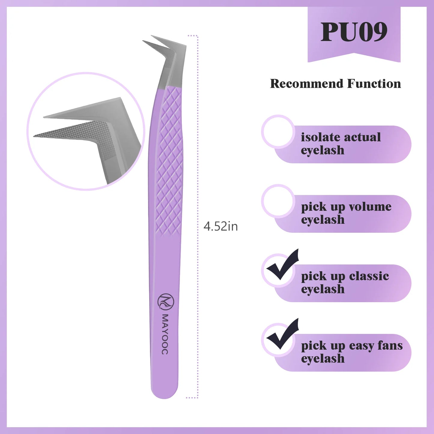 Eyelash Extension Tweezers with Fiber Tips – High-Precision, Anti-Static Lash Tools for Makeup Artists