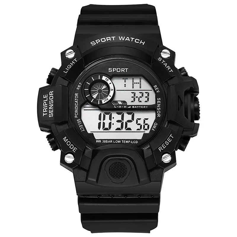 MAYZHISU Men’s Digital Sports Watch | Large Dial | Alarm, Stopwatch & Backlight | 3ATM Water Resistant | Military Style Wristwatch