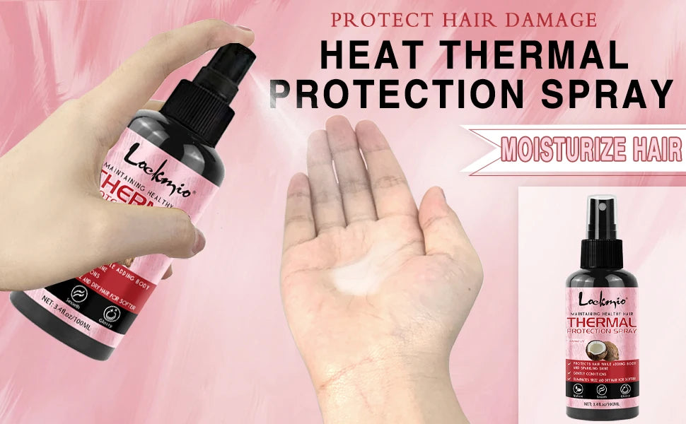 Thermal Protection Spray for Hair – Heat Protectant Serum with UV Defense, Moisturizing Leave-In Conditioner for Women