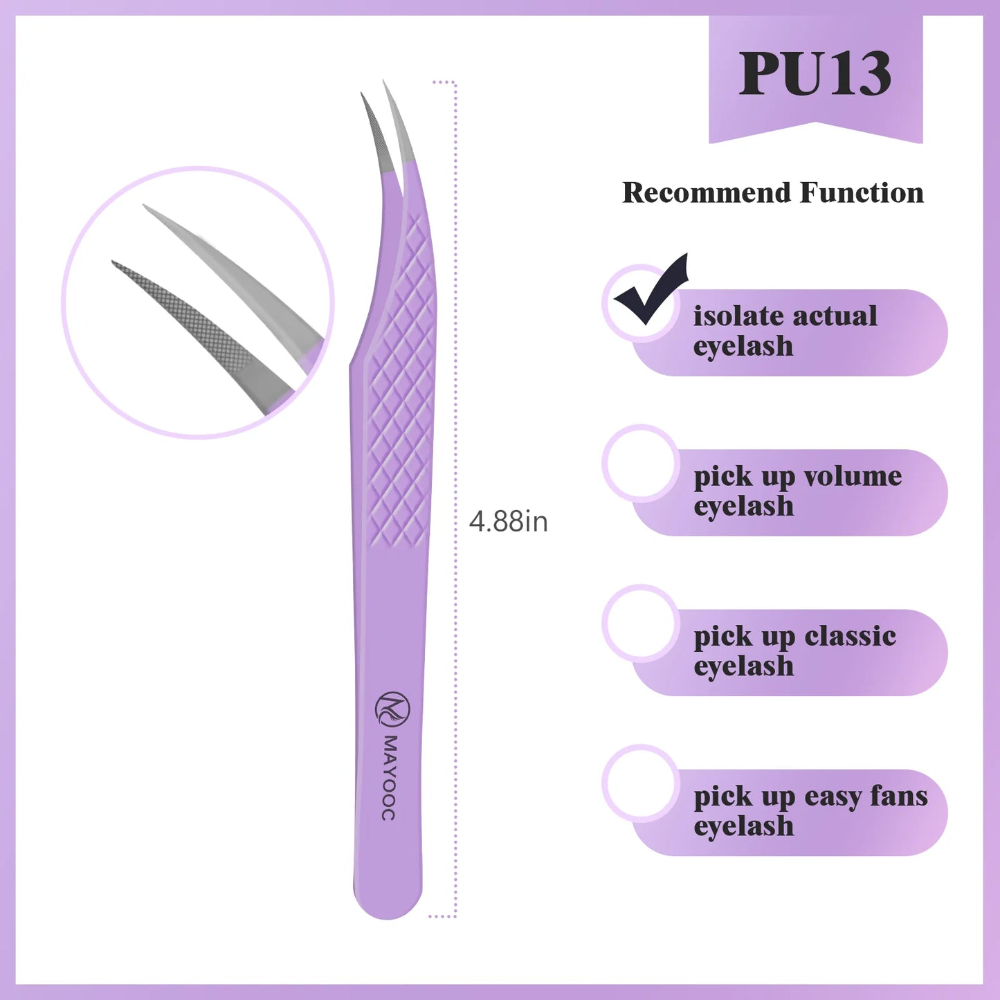 Eyelash Extension Tweezers with Fiber Tips – High-Precision, Anti-Static Lash Tools for Makeup Artists