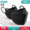10-100 PCS FFP2 Face Masks – CE Approved, Disposable KN95/KF94 Black Fish-Style Masks