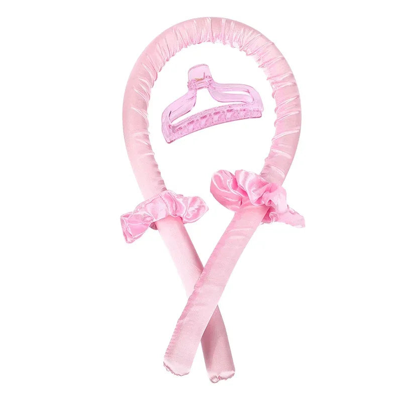 Heatless Curling Rod Headband & Satin Bonnet Set – No-Heat Soft Hair Curlers for Overnight Lazy Curls