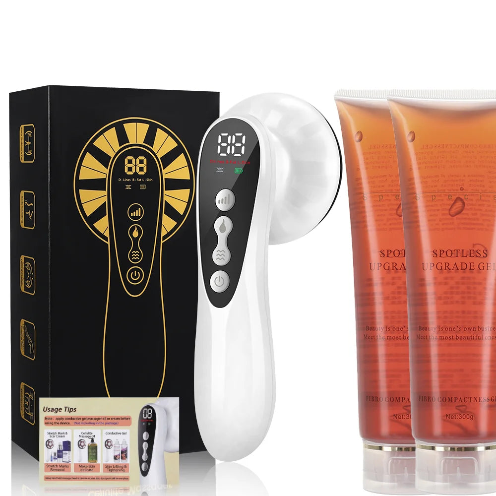 Electric Vibrating Body Massager with Heat & Red Light – Handheld Skin Firming & Body Sculpting Device