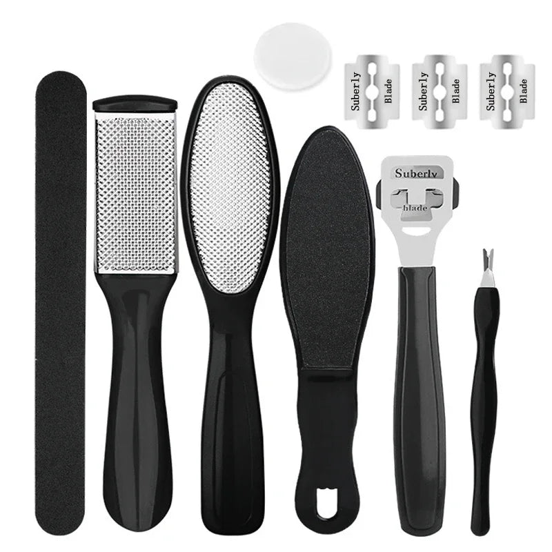 27PCS Pedicure & Manicure Foot Care Kit – Stainless Steel Tools for Callus Removal, Peeling, Exfoliating & Foot Scrubbing