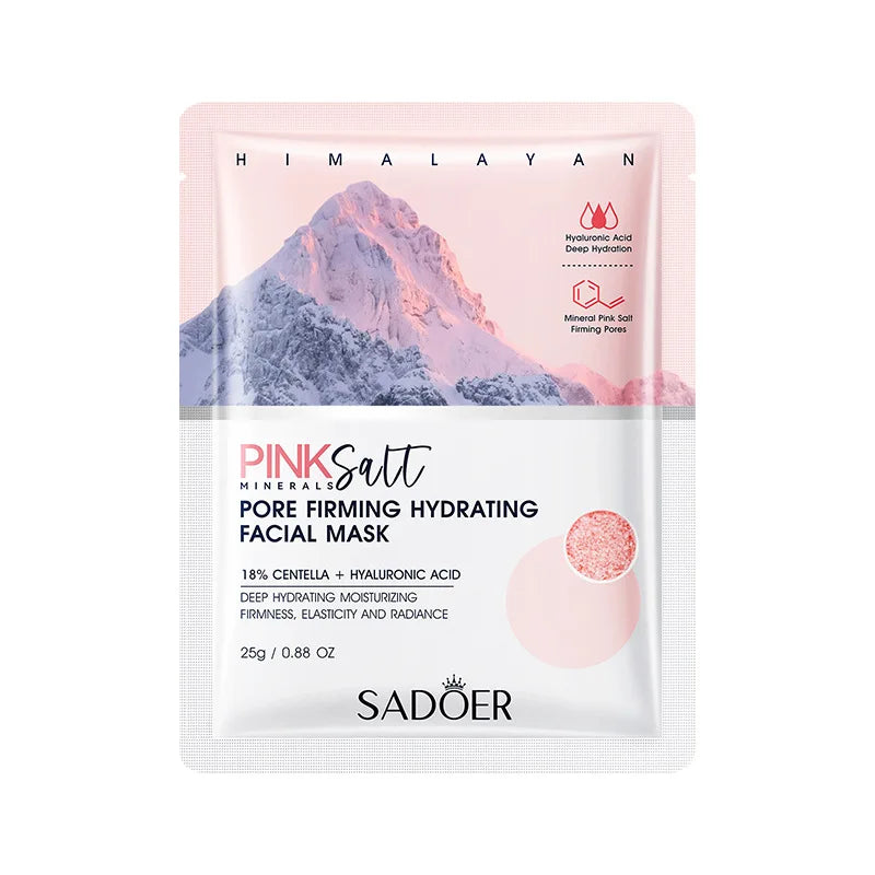 5pcs SADOER Himalayan Pink Salt Face Mask – Hydrating, Brightening & Firming Facial Skincare Treatment