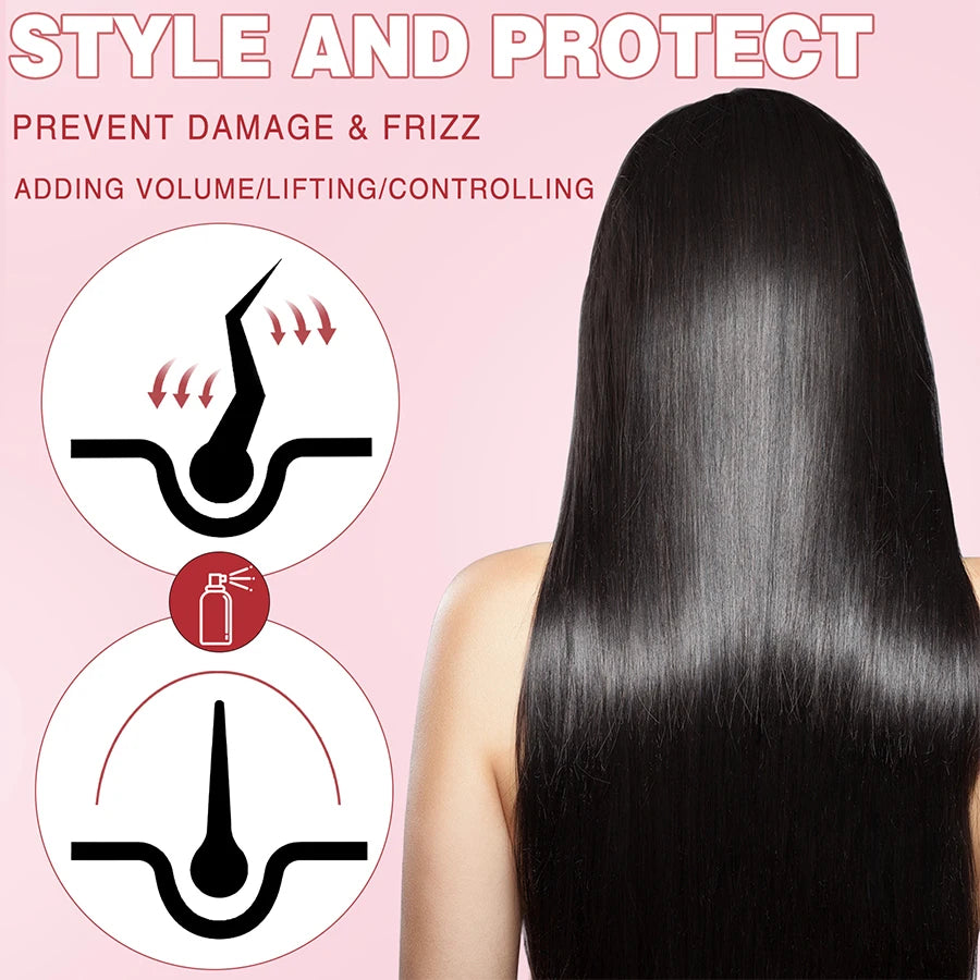 Thermal Protection Spray for Hair – Heat Protectant Serum with UV Defense, Moisturizing Leave-In Conditioner for Women