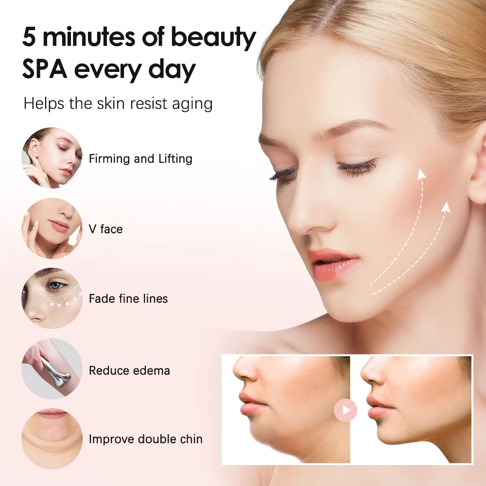 Rechargeable Facial & Body Massager with LED Display – Microcurrent Vibration Tool for Relaxation and Skincare